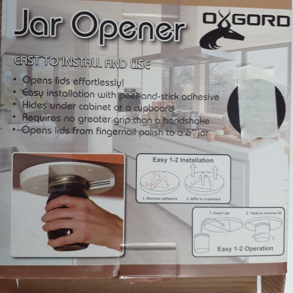 Jar opener under cabinet easy install never used, with box - Picture 5 of 5